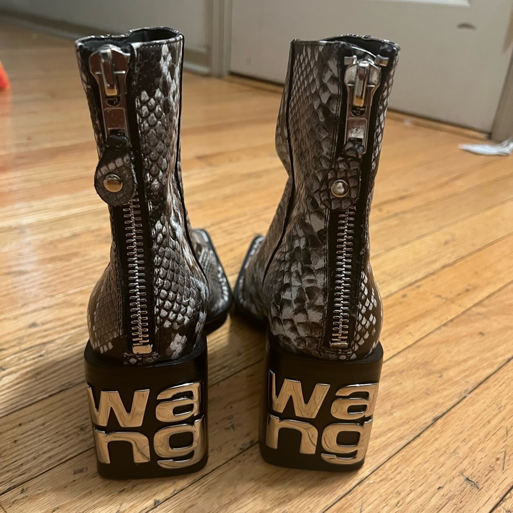 Alexander Wang Parker Snake Print Embossed Leathe… - image 1